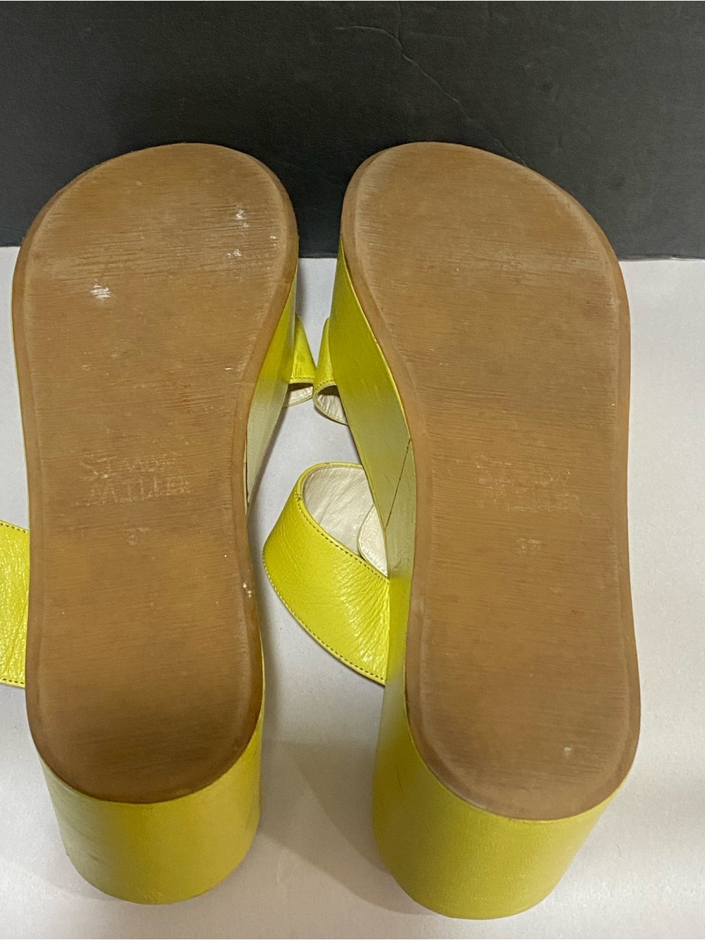 Simon Miller Yellow Leather Coaster Platform Sandals – Buckle Accent – Size 7 - Picture 7 of 7